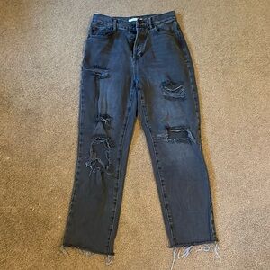 PacSun Black High Rise Straight Leg Jeans